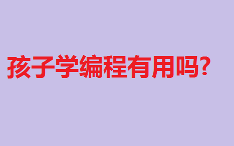 孩子學編程有用嗎有什么好處?少兒編程從幾歲開始學
